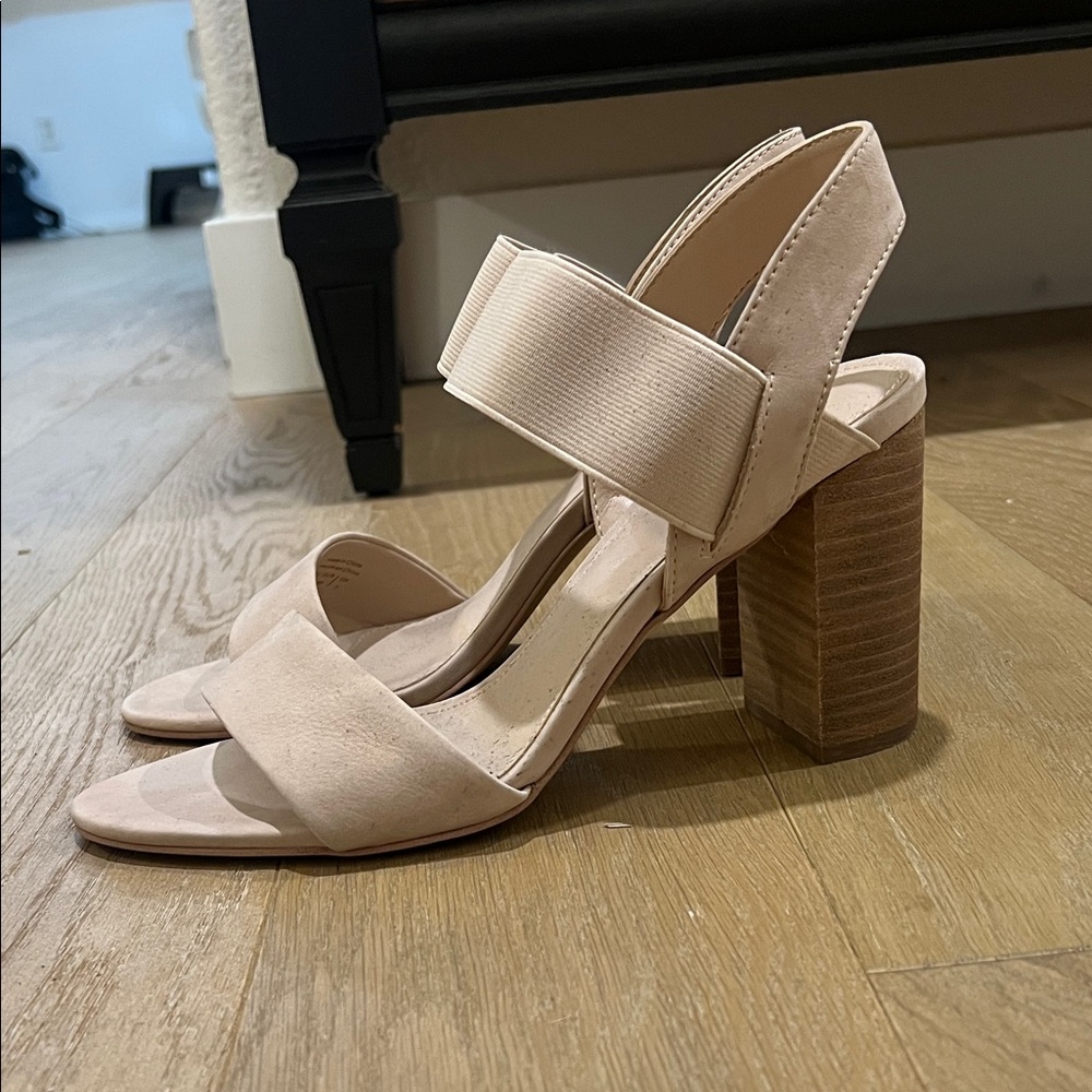 Aldo Nude Block Heel Sandals